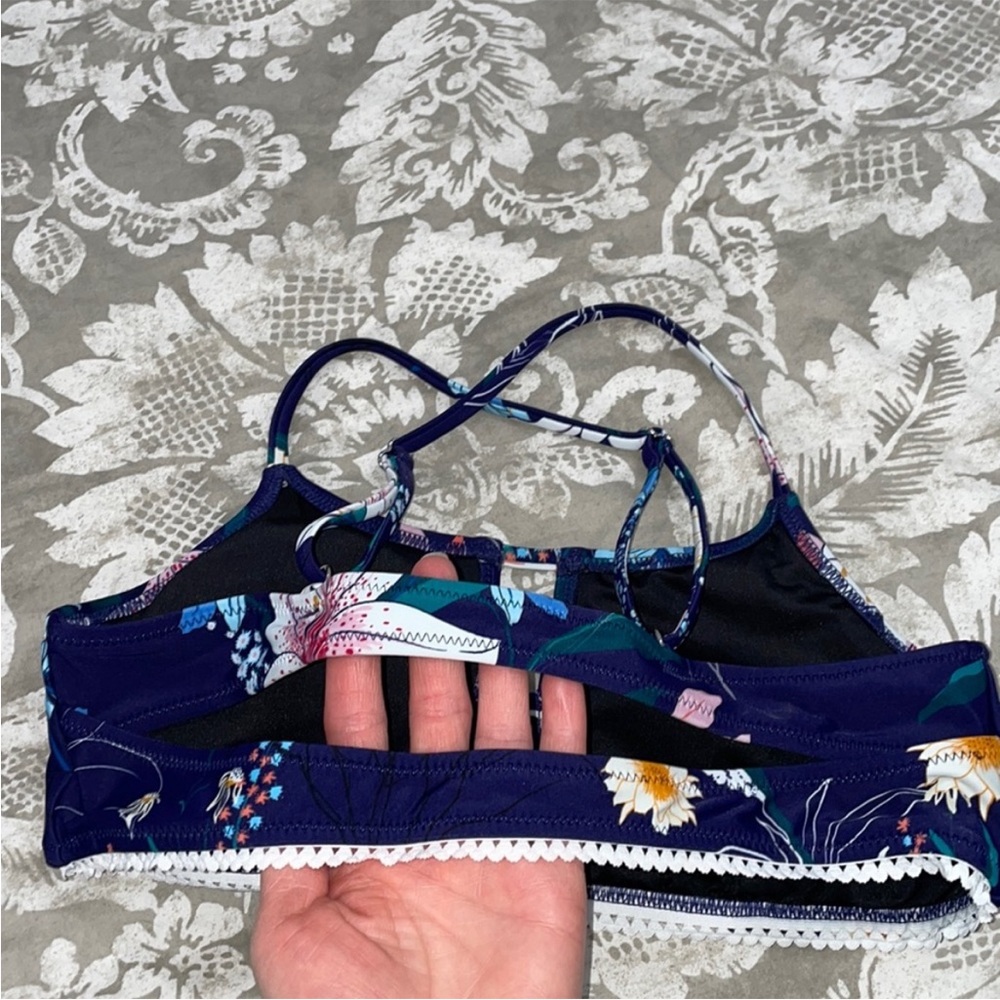 CUPSHE BIKINI SET, NAVY BLUE💙FLORAL, NWT, medium size - Picture 7 of 9